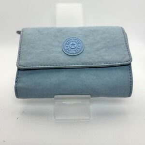 Kipling Women's Pixi Nylon Turquoise‎ Trifold Wallet Organizer with Snap Closure